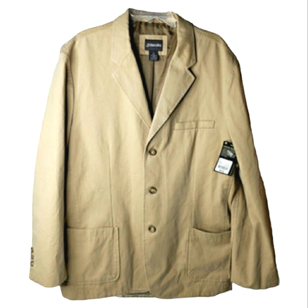 St John's Bay Everyday Deconstructed Minimalist Weathered Wash Cotton Blazer XL